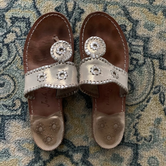 Champagne Gold Jack Rogers Sandals - Picture 1 of 4